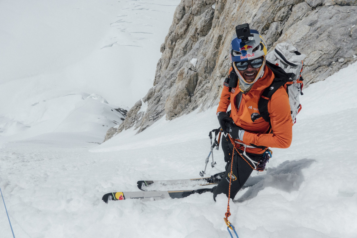 Andrzej Bargiel skiing up and down the 8,000-meter peaks of Gasherbrum I and II